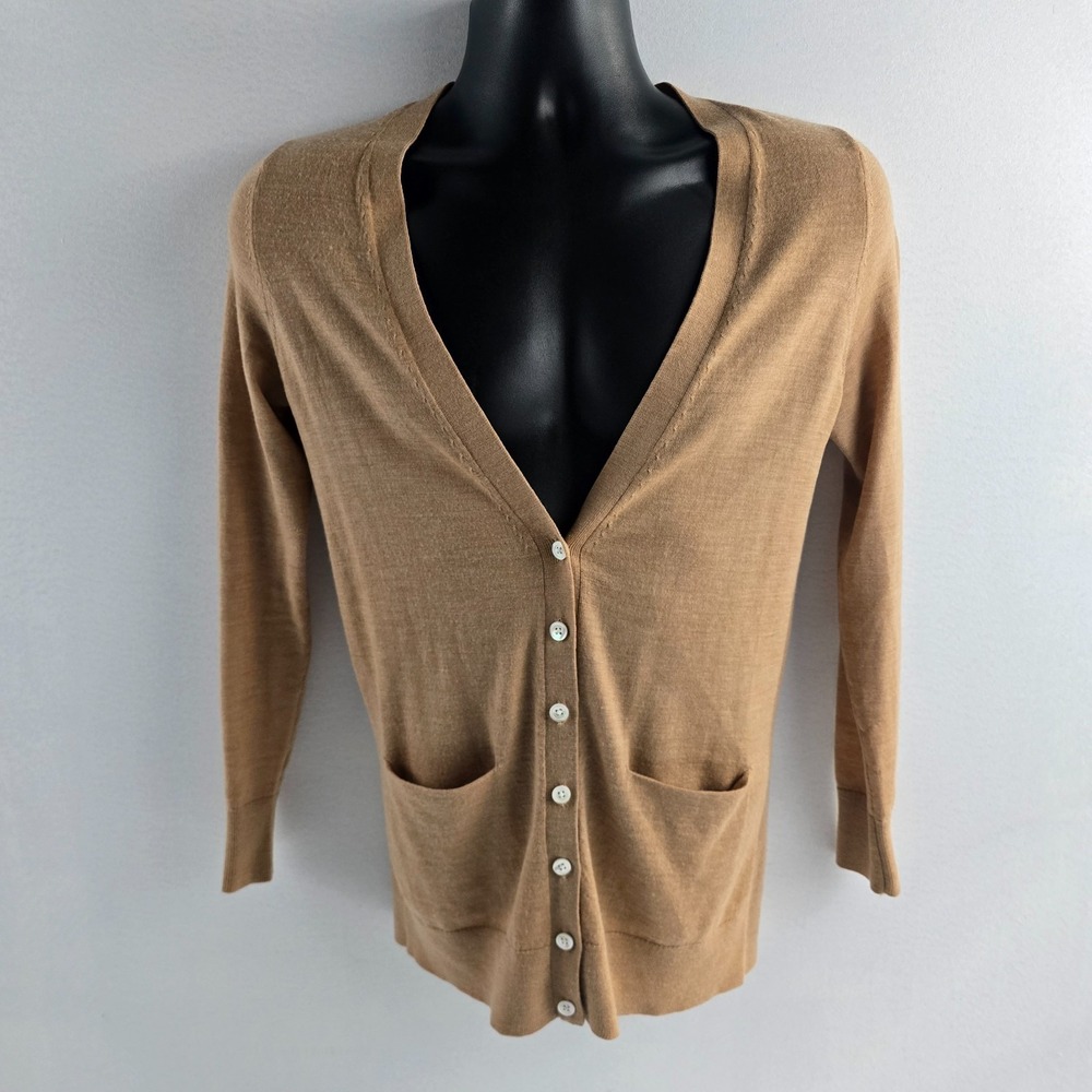 Banana Republic Women's Tan Cardigan/Sweater Size XS Merino wool 6959